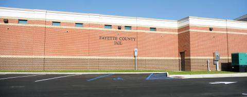 Shown is the outside of the new Fayette County Jail.