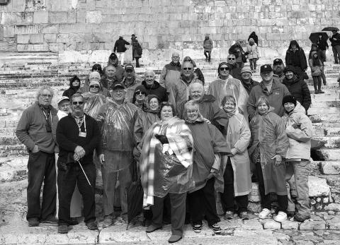 Pictured is the group of mostly Fayette residents who attended the Holy Land trip from Jan. 13 - 22. They are shown at the “Teaching Steps” of the Temple.