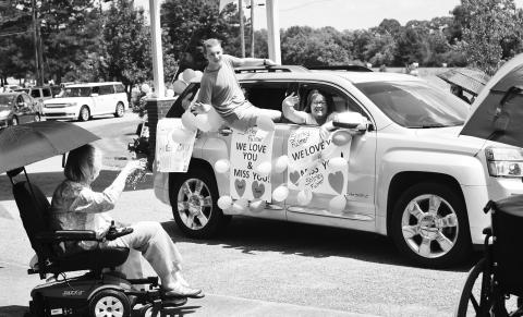 Shown is one of the many vehicles that participated in the Morningview parade.