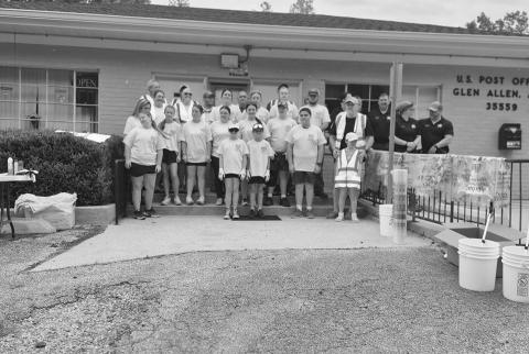 A successful People Against a Littered State clean up day was held in April despite lower participation than last year. Pictured above are local volunteers who worked to clean up the area. 