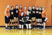 The Fayette volleyball team won the WAC Championship, held Sept. 15 in Fayette. Shown from left, kneeling: Aleah Byars and Mary Kate Ballew. Back: Head Coach Jamie Lawler, Jessica Duck, Karli Rushing, Assistant Coach Danielle Newsome, Samantha Cox, Mary Grace Wyatt, Kayley Strickland, Grace Sullivan, Karrigen Koster and Assistant Coach Sandra Holliman.