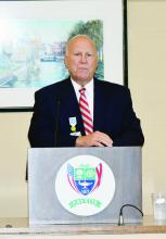 FMC Administrator Donald Jones spoke at the "First Tuesday" luncheon.