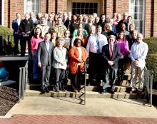 Pictured are several of the Fayette Community Foundation’s board members and grant recipients as they posed for a picture following the grant award presentation.